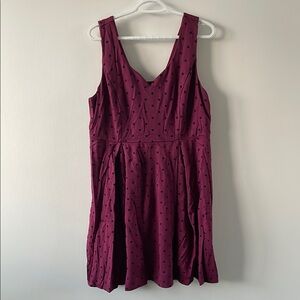 Torrid size 2 Burgundy Polka Dot Dress excellent condition!
